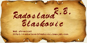 Radoslava Blašković vizit kartica